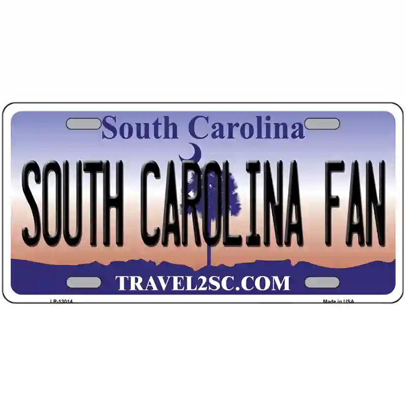 South Carolina Fan Novelty Metal License Plate 24" x 12" (LLP)