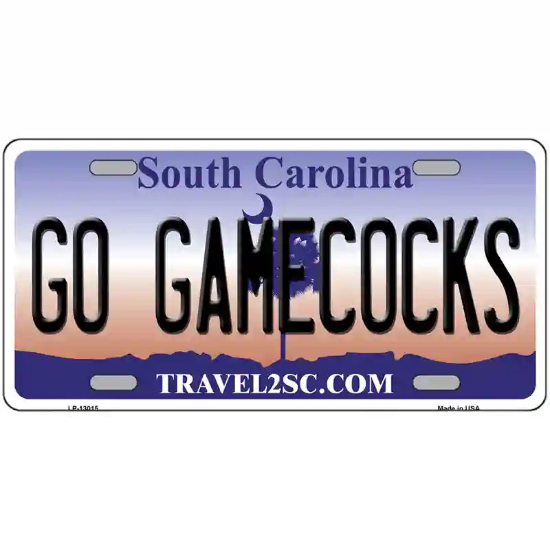 Go Gamecocks Novelty Metal License Plate 24" x 12" (LLP)