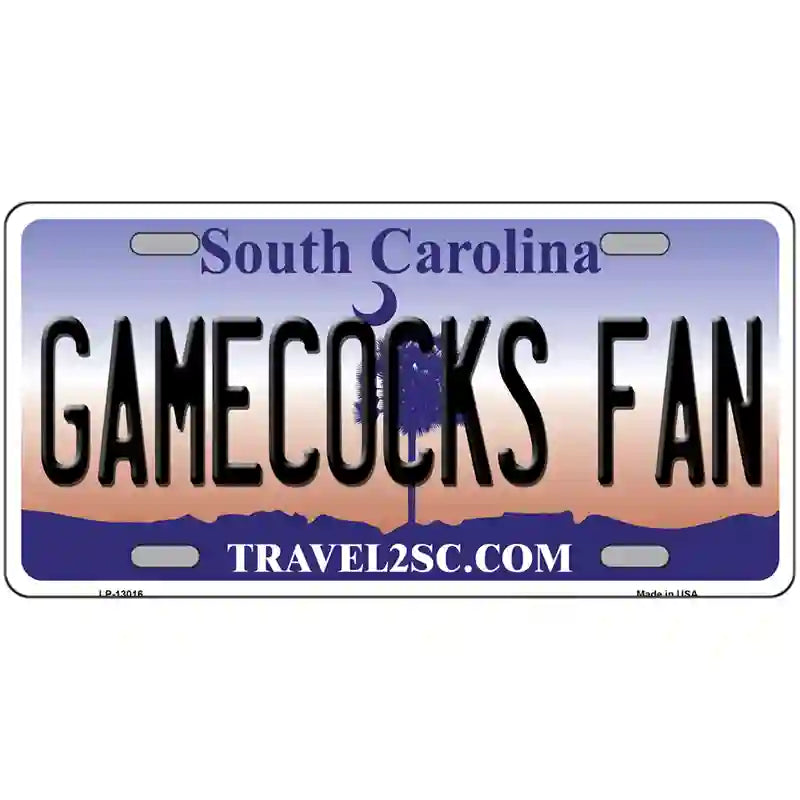 Gamecocks Fan Novelty Metal License Plate 24" x 12" (LLP)