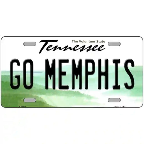 Go Memphis Novelty Metal License Plate 24" x 12" (LLP)