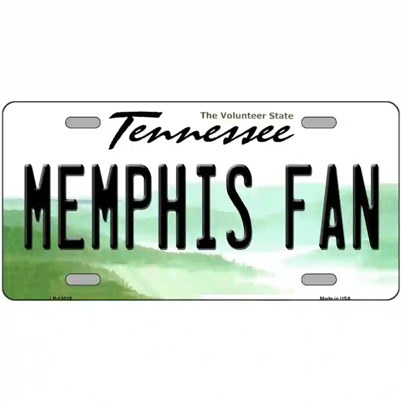 Memphis Fan Novelty Metal License Plate 24" x 12" (LLP)