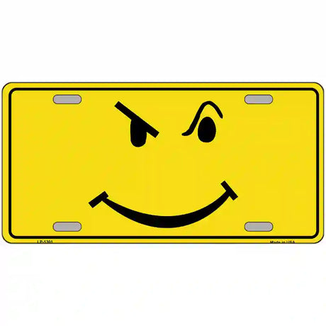 Defiant Smiley Novelty Metal License Plate 24" x 12" (LLP)