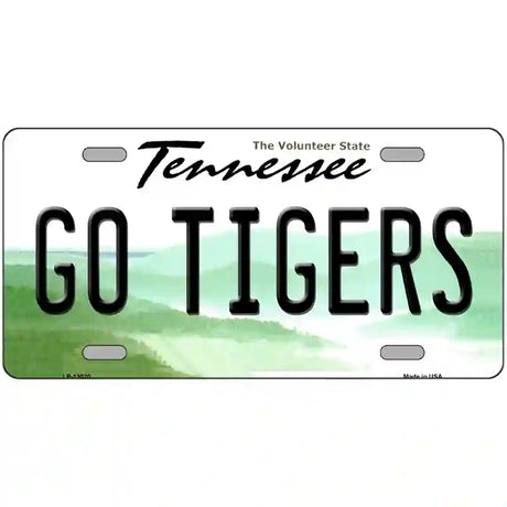 Tennessee Go Tigers Novelty Metal License Plate 24" x 12" (LLP)