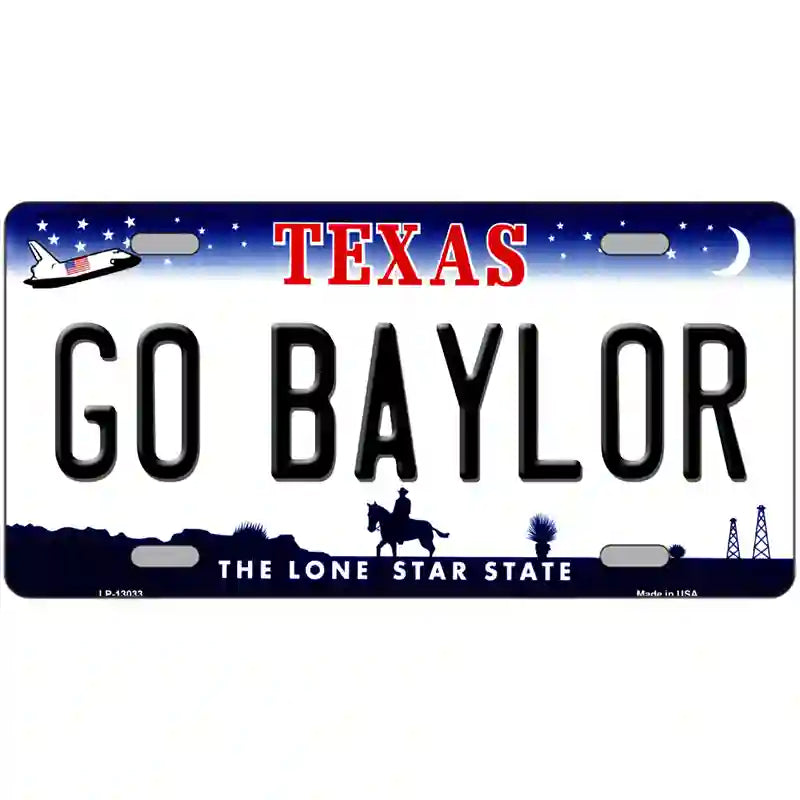 Go Baylor Novelty Metal License Plate 24" x 12" (LLP)