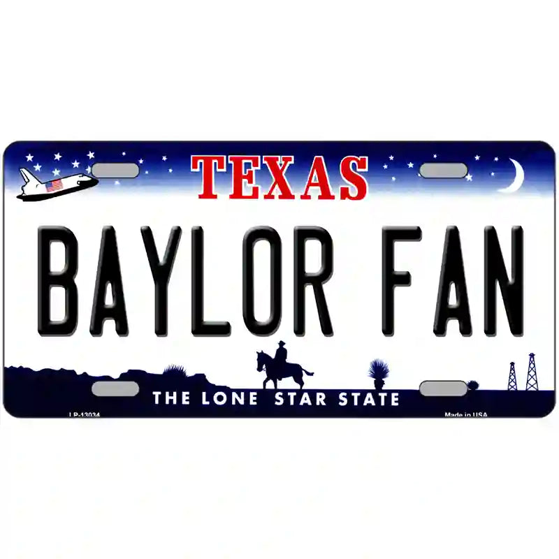 Baylor Fan Novelty Metal License Plate 24" x 12" (LLP)