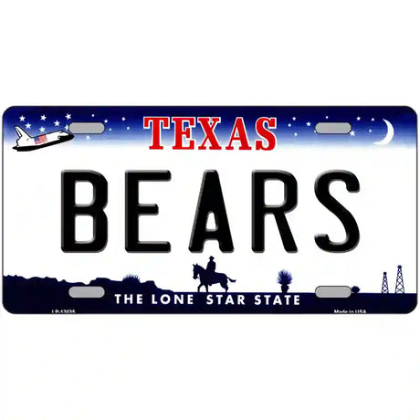 Bears Novelty Metal License Plate 24" x 12" (LLP)