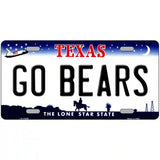 Go Bears Novelty Metal License Plate 24" x 12" (LLP)