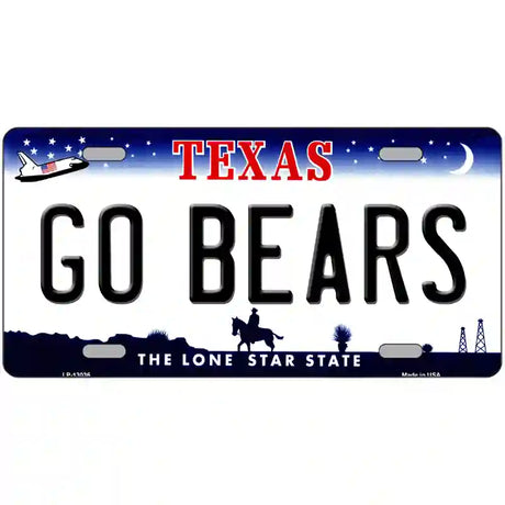 Go Bears Novelty Metal License Plate 24" x 12" (LLP)