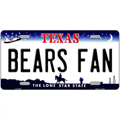 Bears Fan Novelty Metal License Plate 24" x 12" (LLP)