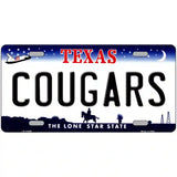 Cougars Novelty Metal License Plate 24" x 12" (LLP)