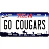 Go Cougars Novelty Metal License Plate 24" x 12" (LLP)