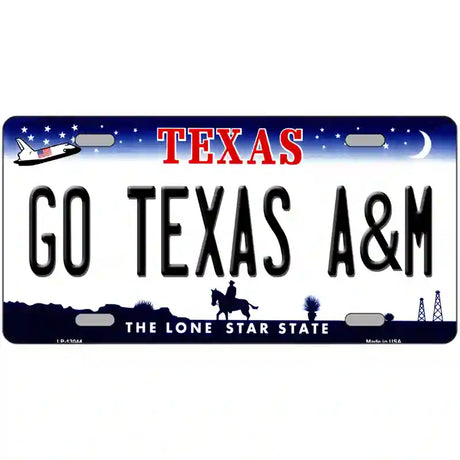 Go Texas A&M Novelty Metal License Plate 24" x 12" (LLP)