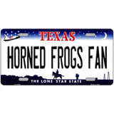 Horned Frogs Fan Novelty Metal License Plate 24" x 12" (LLP)