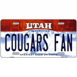 Cougars Fan BYU Novelty Metal License Plate 24" x 12" (LLP)