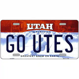 Go Utes Novelty Metal License Plate 24" x 12" (LLP)