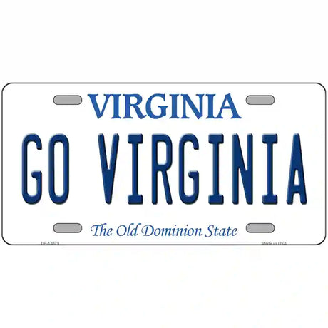 Go Virginia Novelty Metal License Plate 24" x 12" (LLP)