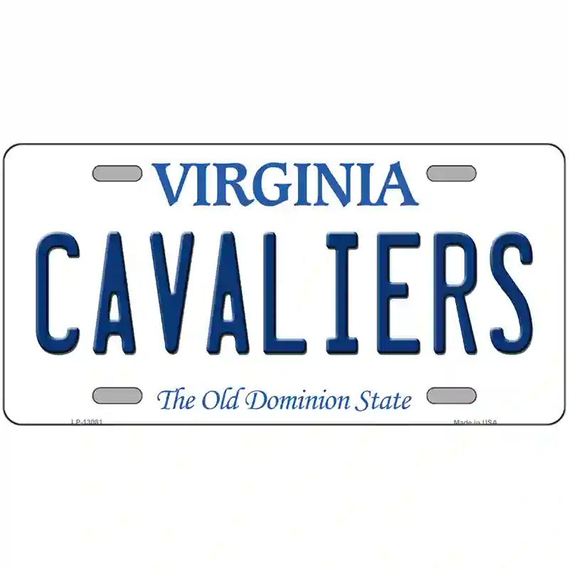 Cavaliers Novelty Metal License Plate 24" x 12" (LLP)