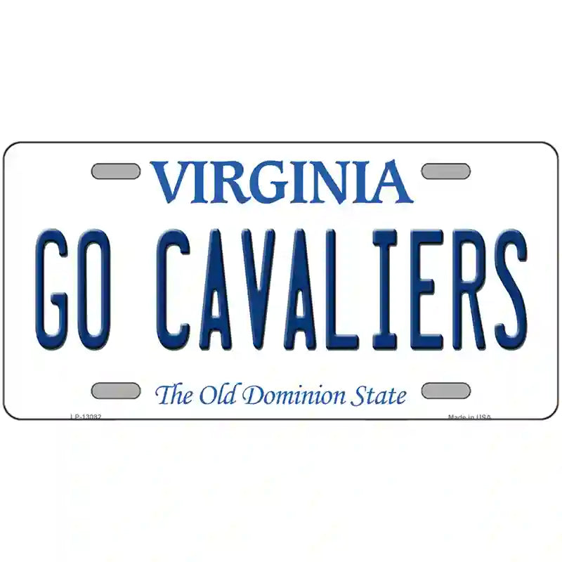 Go Cavaliers Novelty Metal License Plate 24" x 12" (LLP)