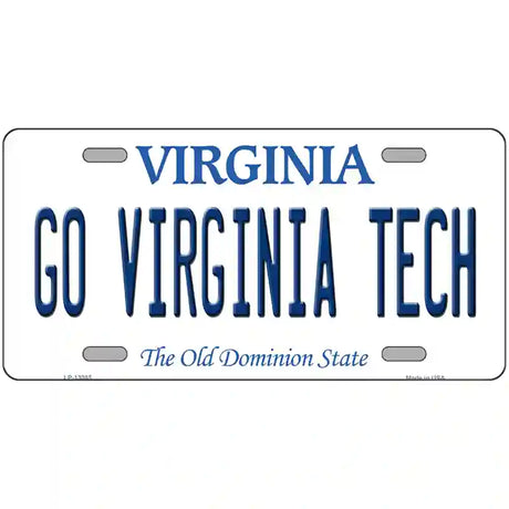 Go Virginia Tech Novelty Metal License Plate 24" x 12" (LLP)