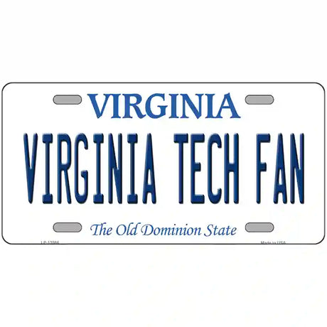 Virginia Tech Fan Novelty Metal License Plate 24" x 12" (LLP)