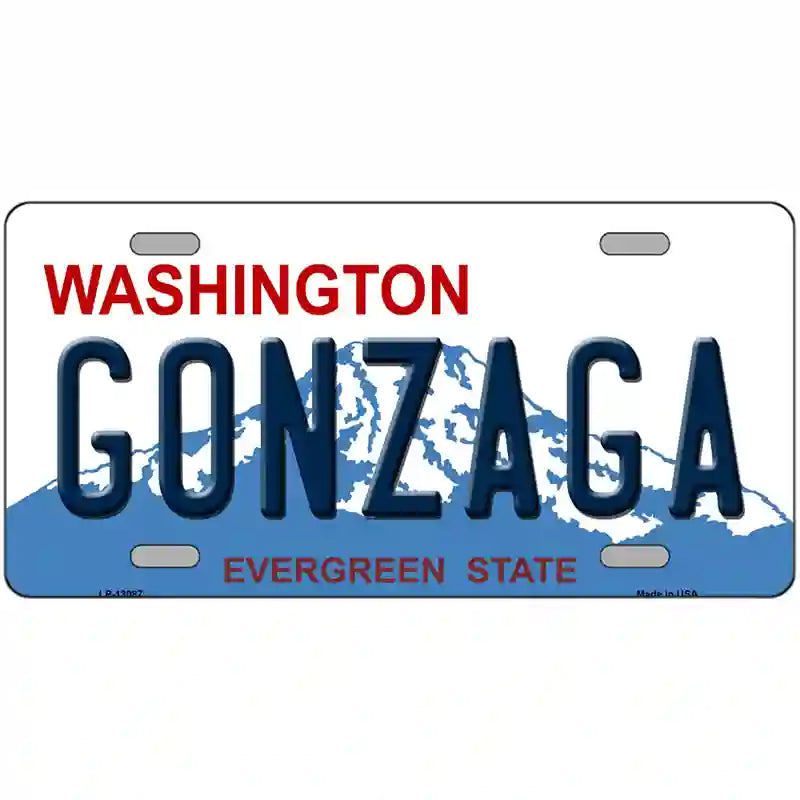 Gonzaga Novelty Metal License Plate 24" x 12" (LLP)