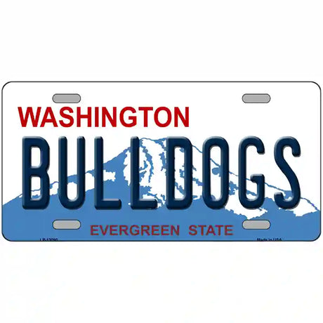 Bulldogs Washington State Novelty Metal License Plate 24" x 12" (LLP)