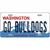 Go Bulldogs Washington Novelty Metal License Plate 24" x 12" (LLP)