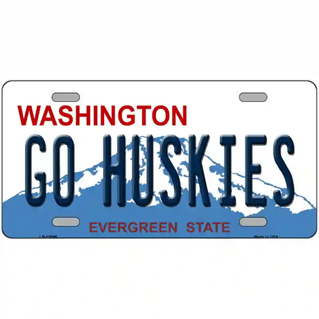 Go Huskies Novelty Metal License Plate 24" x 12" (LLP)