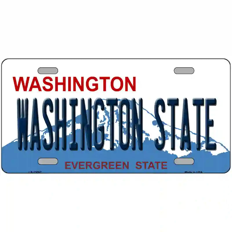 Washington State College Novelty Metal License Plate 24" x 12" (LLP)