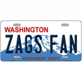 Zags Fan Novelty Metal License Plate 24" x 12" (LLP)