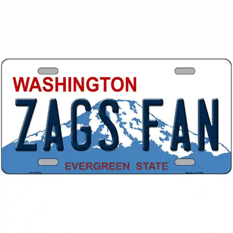 Zags Fan Novelty Metal License Plate 24" x 12" (LLP)