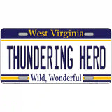 Thundering Herd Novelty Metal License Plate 24" x 12" (LLP)