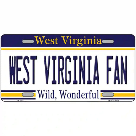 West Virginia Fan Novelty Metal License Plate 24" x 12" (LLP)