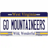 Go Mountaineers Novelty Metal License Plate 24" x 12" (LLP)