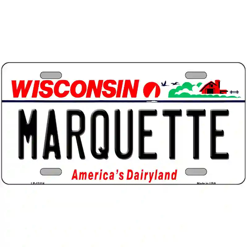 Marquette Novelty Metal License Plate 24" x 12" (LLP)