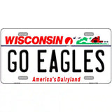 Go Eagles Wisconsin Novelty Metal License Plate 24" x 12" (LLP)