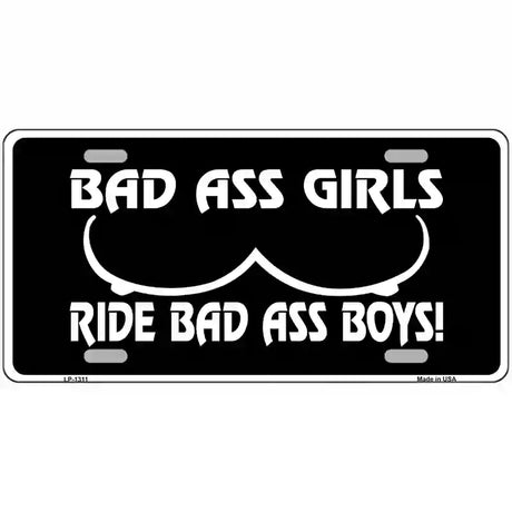 Bad Ass Girls Novelty Metal License Plate 24" x 12" (LLP)