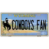 Cowboys Fan Wyoming Novelty Metal License Plate 24" x 12" (LLP)