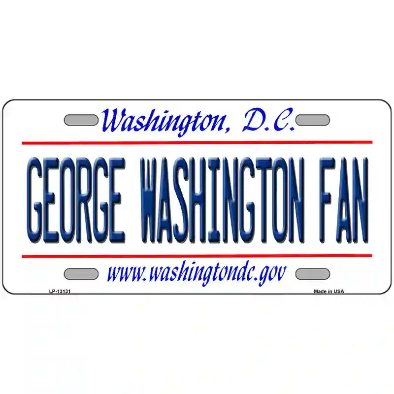 George Washington Fan Novelty Metal License Plate 24" x 12" (LLP)