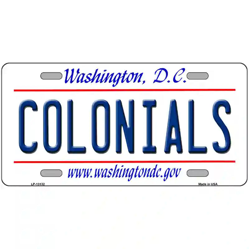 Colonials Novelty Metal License Plate 24" x 12" (LLP)