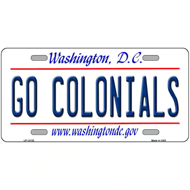 Go Colonials Novelty Metal License Plate 24" x 12" (LLP)