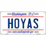 Hoyas Novelty Metal License Plate 24" x 12" (LLP)