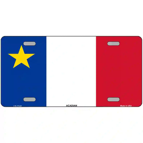 Acadian Canada Flag Novelty Metal License Plate 24" x 12" (LLP)