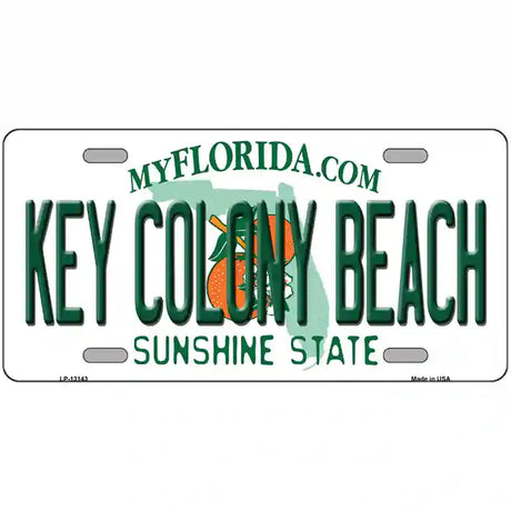 Key Colony Beach Florida Metal Novelty License Plate 24" x 12" (LLP)