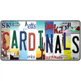 Cardinals Strip Art Novelty Metal License Plate Tag 24" x 12" (LLP)