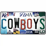 Cowboys Strip Art Novelty Metal License Plate Tag 24" x 12" (LLP)