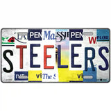 Steelers Strip Art Novelty Metal License Plate Tag 24" x 12" (LLP)