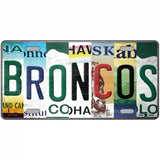 Broncos Strip Art Novelty Metal License Plate Tag 24" x 12" (LLP)