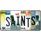 Saints Strip Art Novelty Metal License Plate Tag 24" x 12" (LLP)