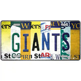 Giants Strip Art Novelty Metal License Plate Tag 24" x 12" (LLP)